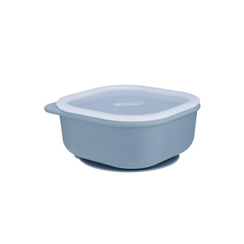【愛迪生】矽膠吸盤學習碗 藍色 Edison Silicone Suction Bowl Blue 450ml