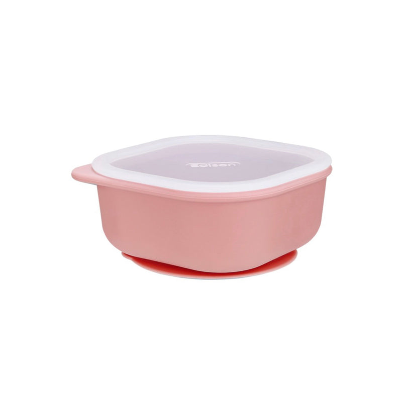 【愛迪生】矽膠吸盤學習碗 粉色 Edison Silicone Suction Bowl Pink 450ml