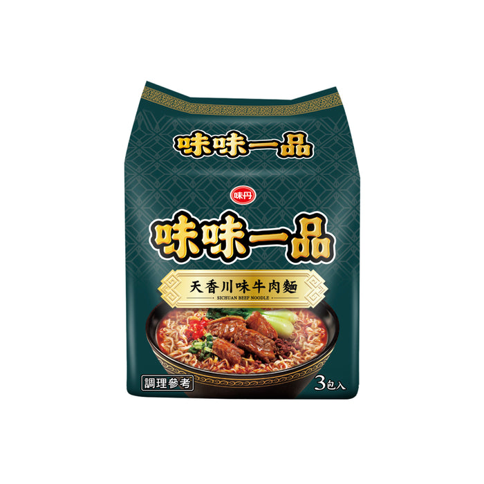 【味丹】味味一品 天香川味牛肉麵 Spicy Beef Instant Noodles 176gx3