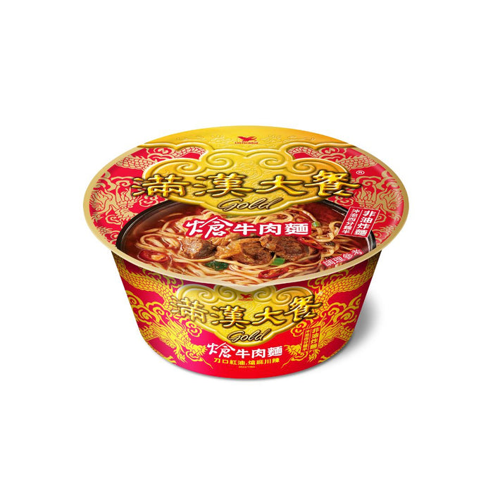 泡麵天花板【統一】滿漢大餐 熗牛肉麵 Gold Spicy Beef Noodle Soup 198g