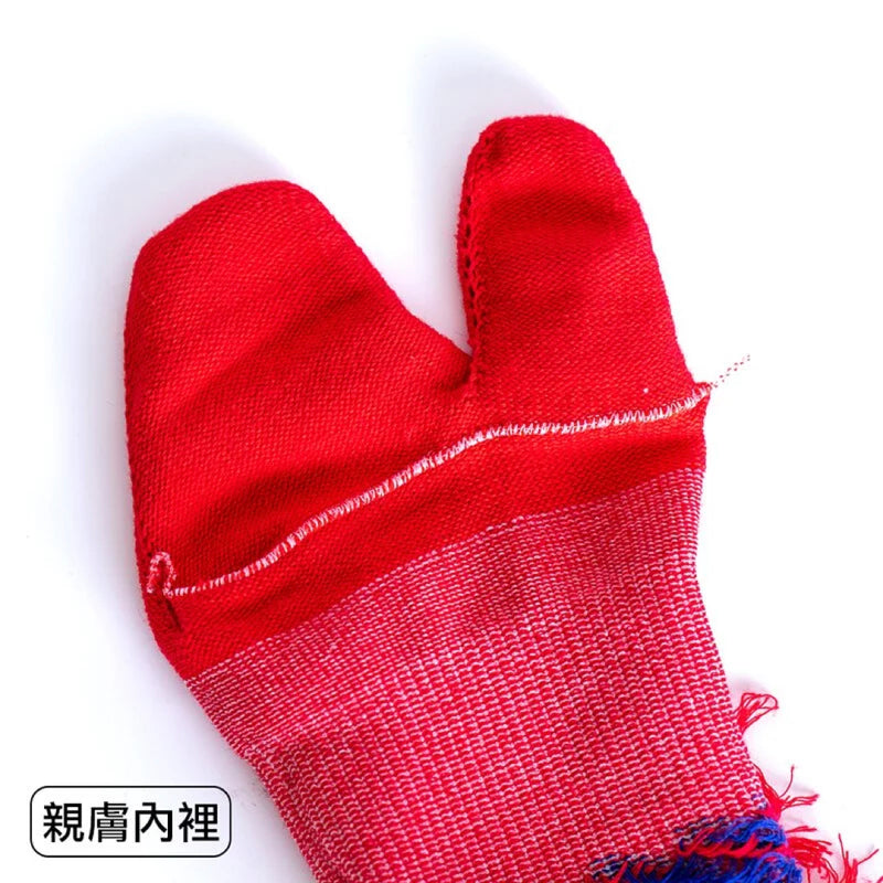 【母子鱷魚】機能國旗二趾襪 紅 六雙 BFJ111 6pcs
