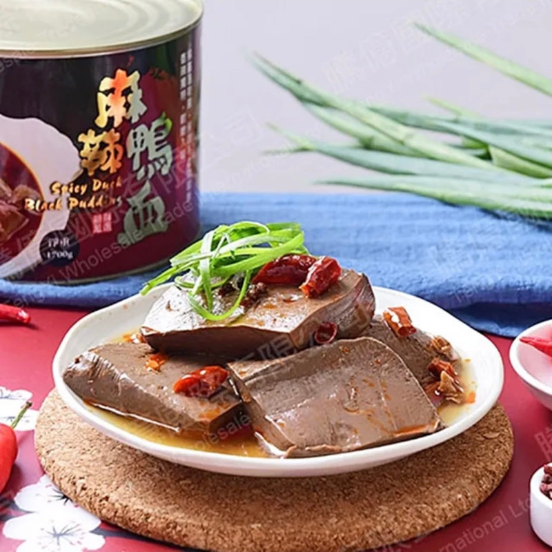 【台灣在地ㄟ尚好】麻辣鴨血鍋底 1700g（有料固形體 900g）外銷版 ⚠️ 罐頭運輸中擠壓變形屬正常，訂購前請自行評估 ⚠️（效期2027.08.12)