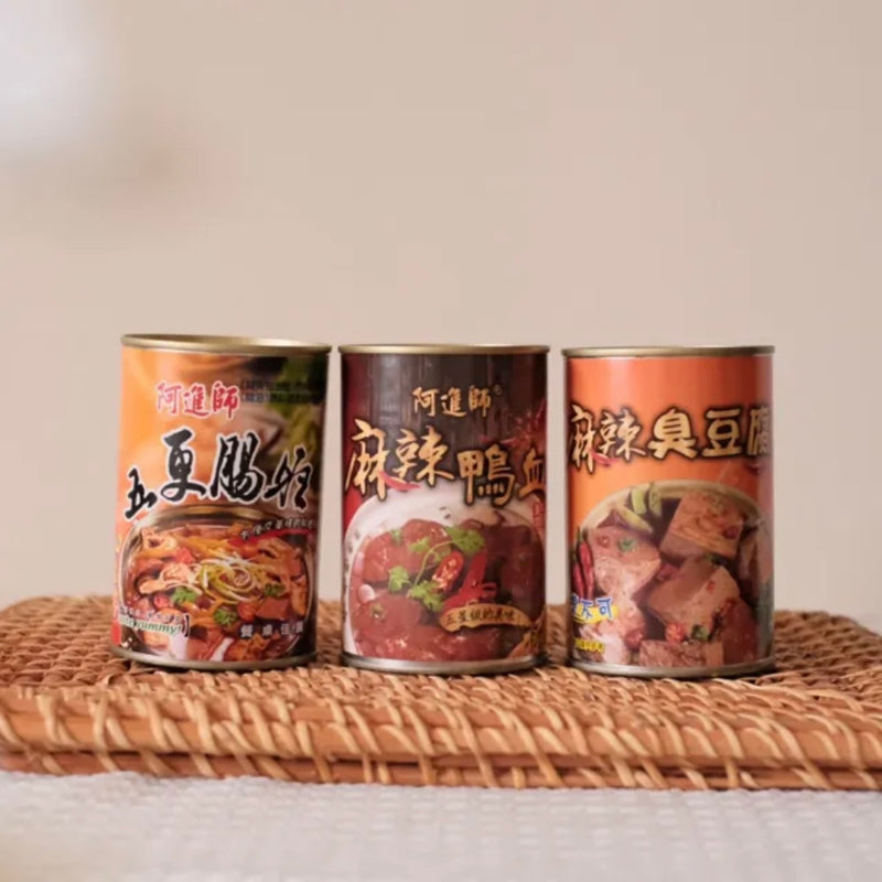 【阿進師】麻辣鴨血 425g＋麻辣臭豆腐 425g＋五更腸旺 425g
