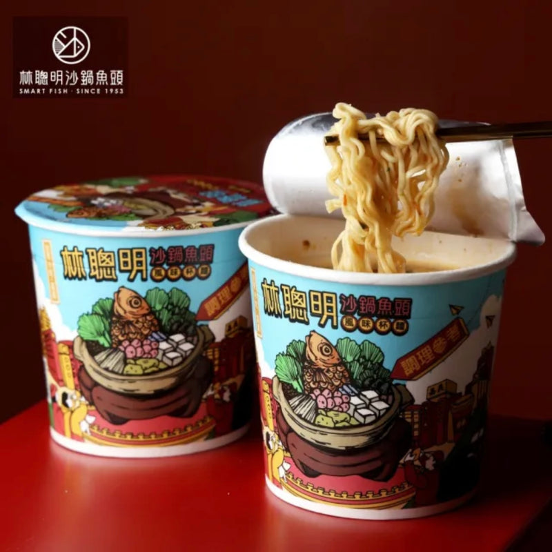 【林聰明】沙鍋魚頭風味杯麵 Barbecue Sauce Flavor Instant Noodle Soup 62g