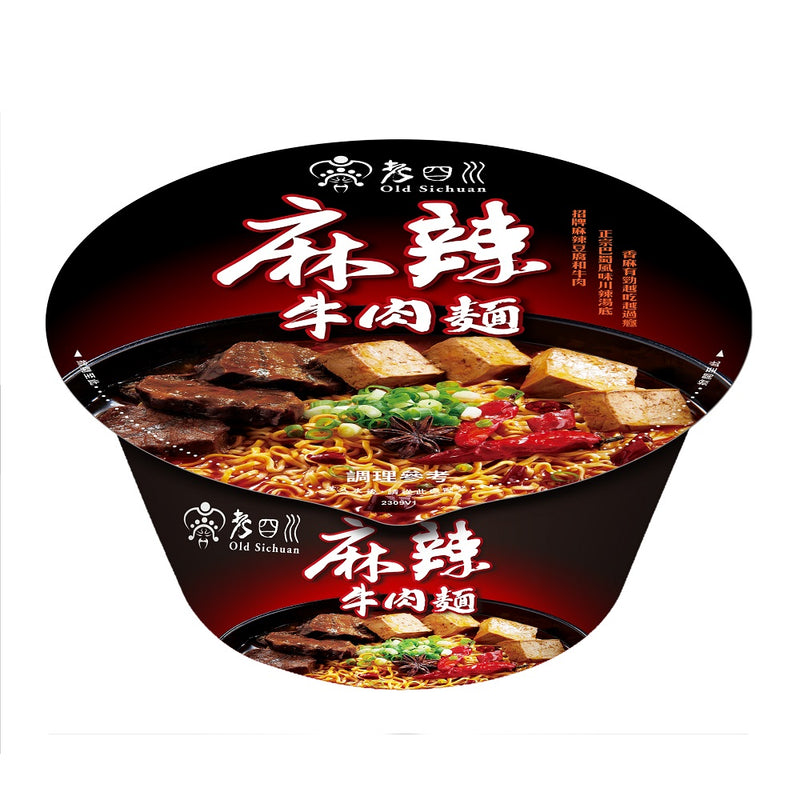 【老四川】麻辣牛肉麵 Spicy Beef Noodle Soup 199g（效期2025.10.18）