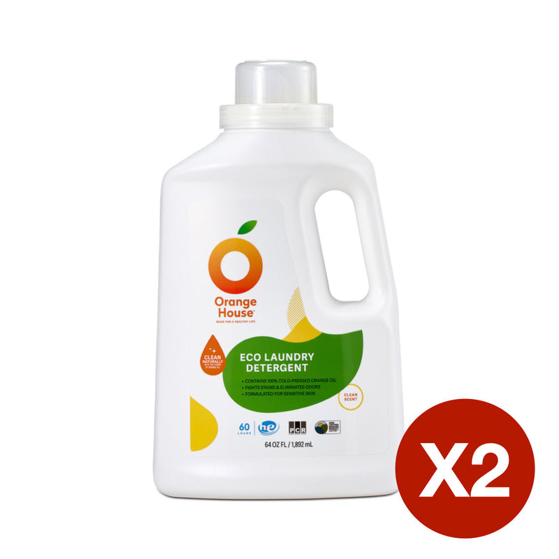 【橘子工坊】天然濃縮洗淨病毒酵素洗衣精 Liquid Laundry Detergent 1892ml x2pcs