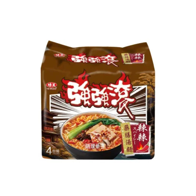 【味王】強強滾 辣辣藥膳湯麵 Spicy Herb Instant Noodle Soup 4pcs 340g