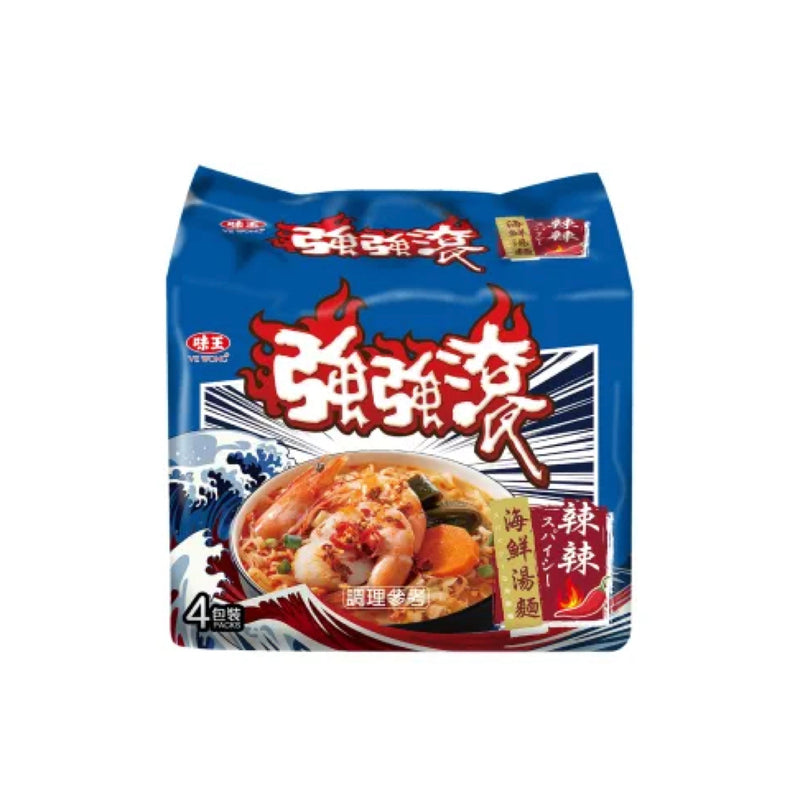 【味王】強強滾 辣辣海鮮湯麵 Spicy Seafood Instant Noodle Soup 4pcs 352g