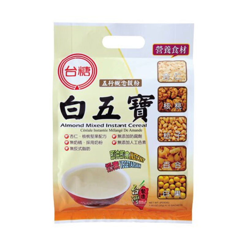【台糖】白五寶 五行概念穀粉 15入/ 袋 Almond Mixed Instant Cereals 450g