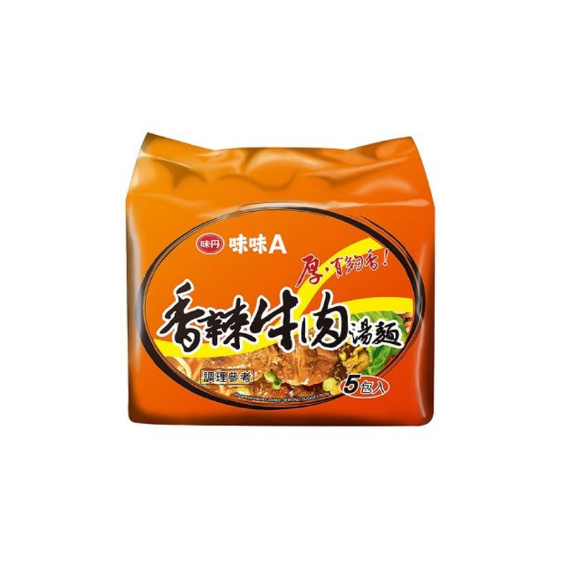 【味味A】香辣牛肉湯麵 Wei Wei A Spicy Beef Flavor Noodles 80gx5