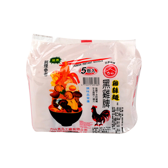 【黑雞牌】雞絲麵 Taiwan Clasic Shredded Chicken Noodles 55gx5