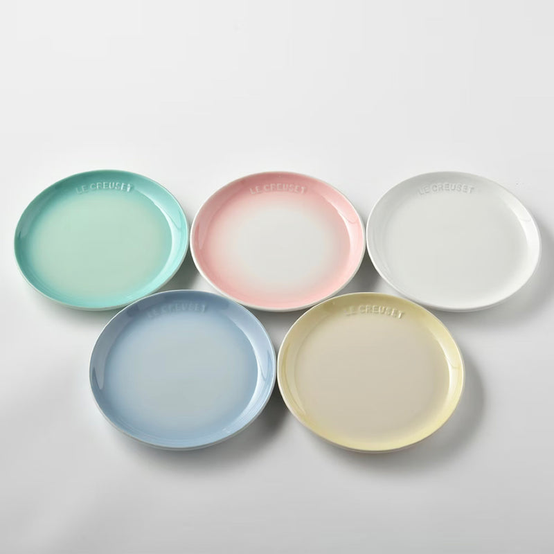 ❥❥❥ 凱莉推薦 ❥❥❥ LC 亞洲版 花蕾系列 圓形淺盤組 17cm 5入 雪花白/沙丘白/淡粉紅/海岸藍/薄荷綠
