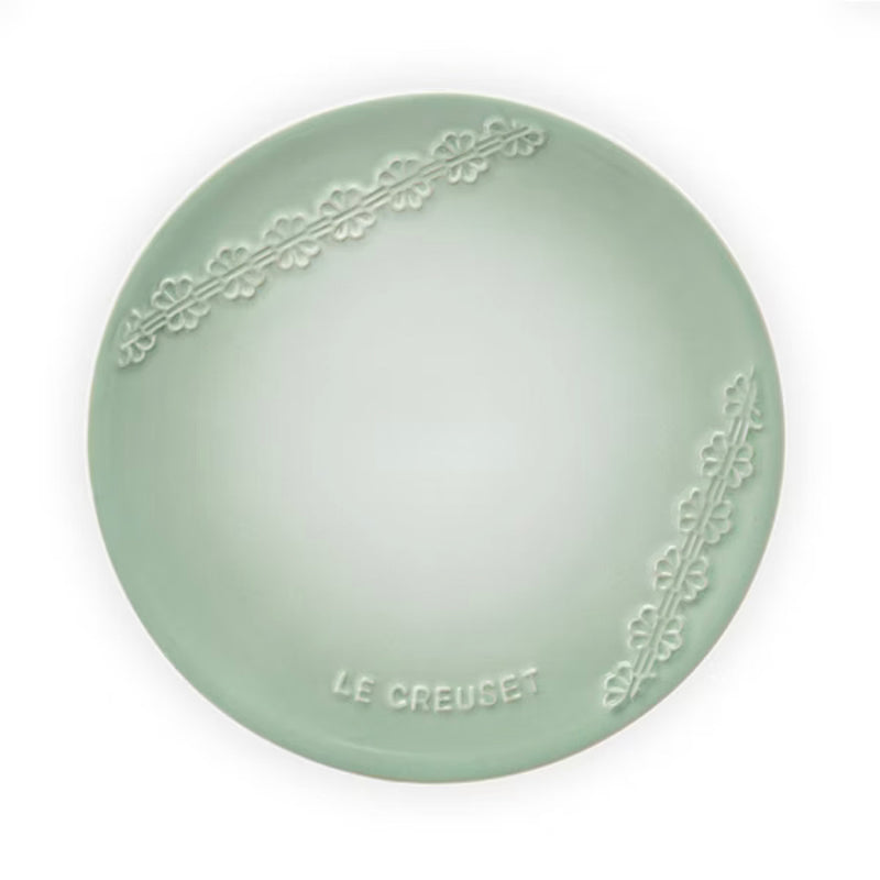 ❥❥❥ 凱莉推薦 ❥❥❥ LC 亞洲版 蕾絲花恬系列 圓形淺盤 19cm 湖水綠