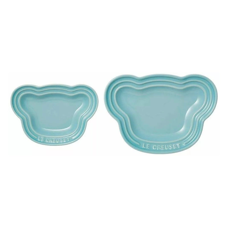 Le Creuset 亞洲版 嬰兒小熊盤 2入(粉彩藍)