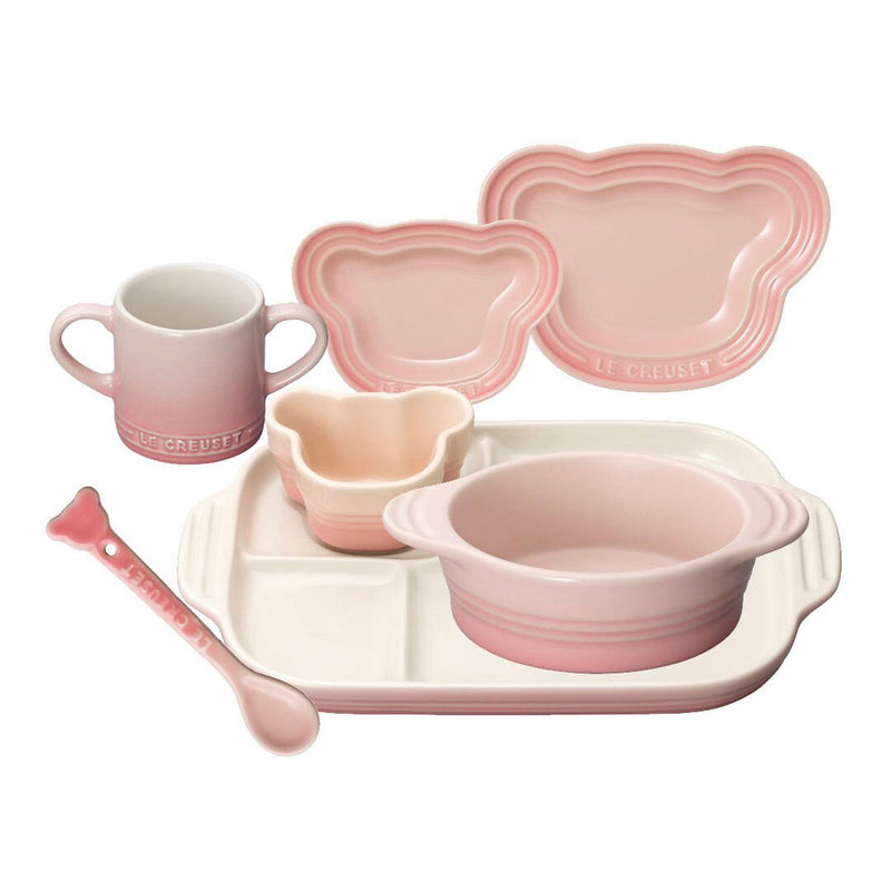 ❥❥❥ 凱莉推薦 ❥❥❥ LC 亞洲版 嬰兒餐桌用具套組 7入(牛奶粉)