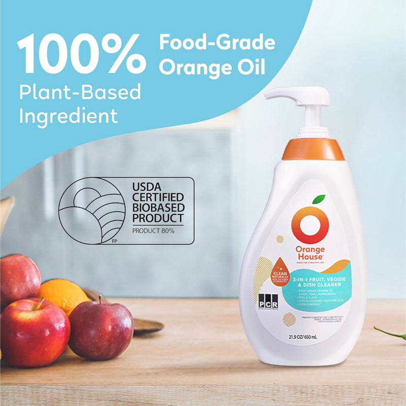 【橘子工坊】天然奶瓶蔬果清潔劑 3 in 1 Fruit, Veggie & Dish Cleaner 650ml x12pcs
