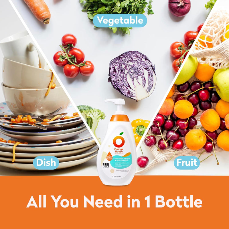 【橘子工坊】天然奶瓶蔬果清潔劑 3 in 1 Fruit, Veggie & Dish Cleaner 650ml x12pcs