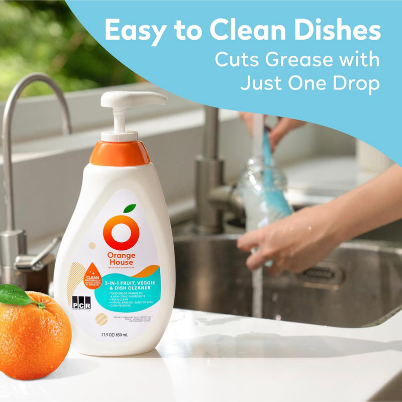 【橘子工坊】天然奶瓶蔬果清潔劑 3 in 1 Fruit, Veggie & Dish Cleaner 650ml x12pcs