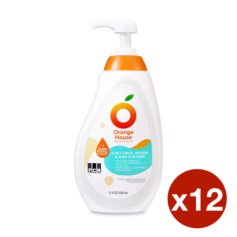 【橘子工坊】天然奶瓶蔬果清潔劑 3 in 1 Fruit, Veggie & Dish Cleaner 650ml x12pcs