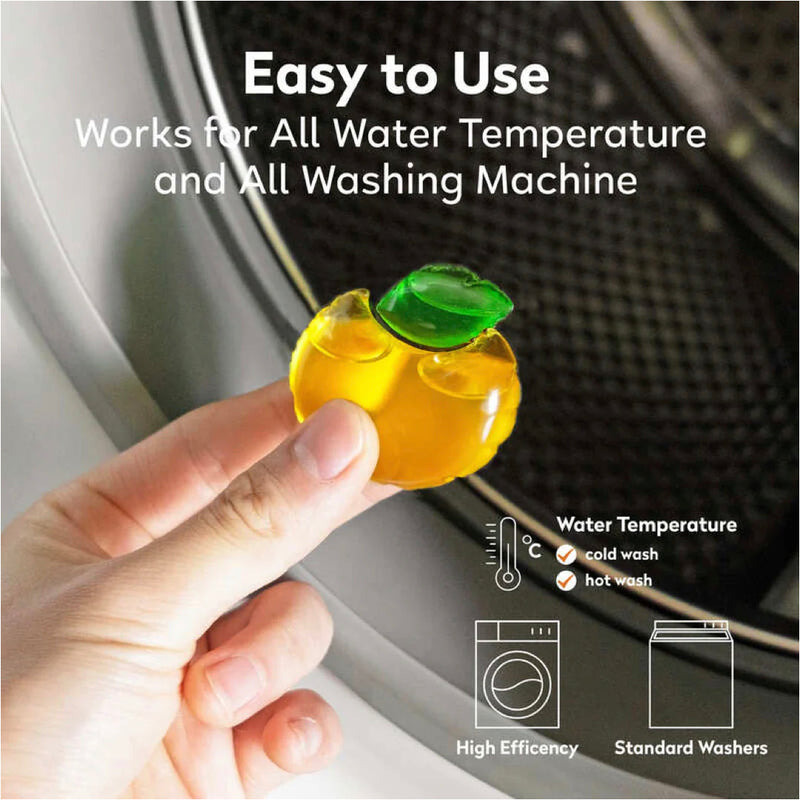 【橘子工坊】低敏/ 去味 天然洗衣膠囊 洗衣球 Eco Laundry Detergent Pods 22loads x6