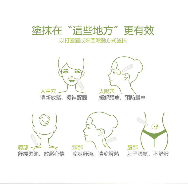 【金牌 帝寶】萬用薄荷精油滾珠瓶 Peppermint Yi Tiao Gen Essential Oil Roller 10ml