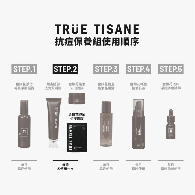 【TRUE TISANE】金銀花控油竹炭面膜