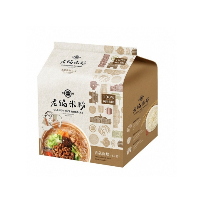 【老鍋米粉】老鍋純米米粉家庭包：香菇肉燥 四包/ 袋