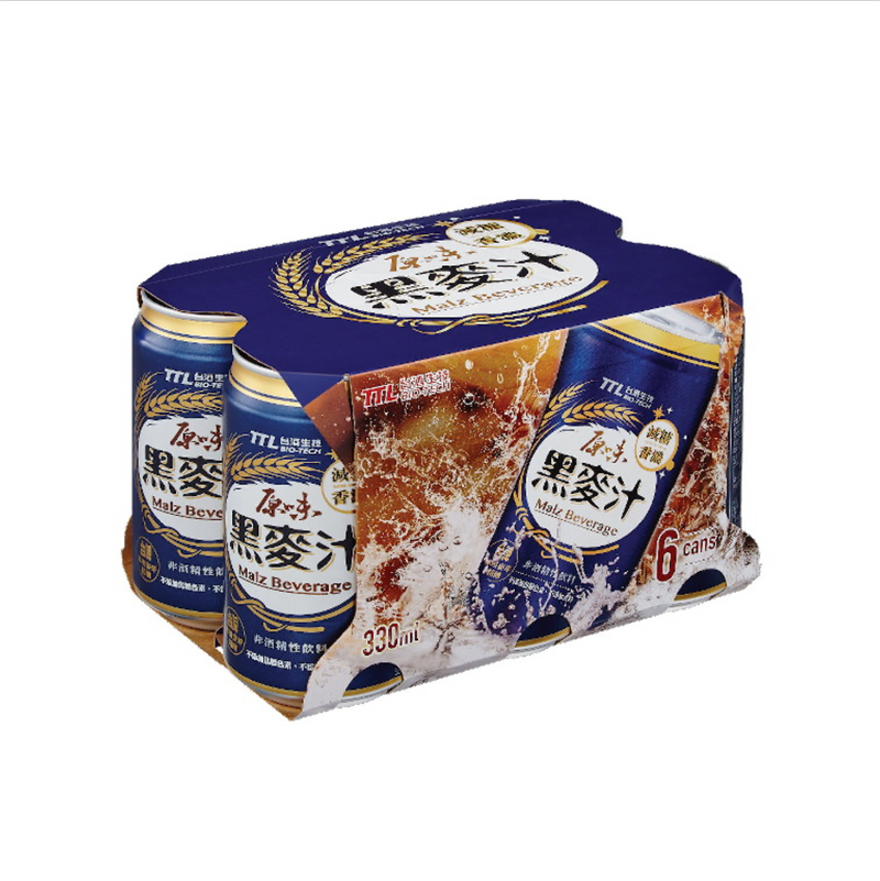【台酒】全素原味黑麥汁（六罐裝）