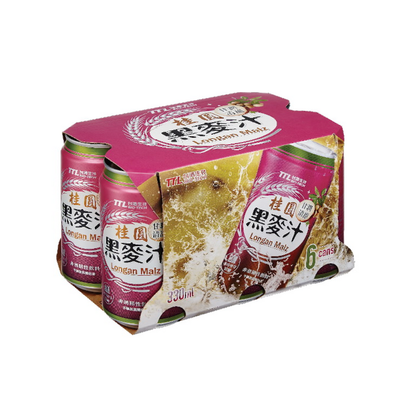 【台酒】全素桂圓黑麥汁（六罐裝）