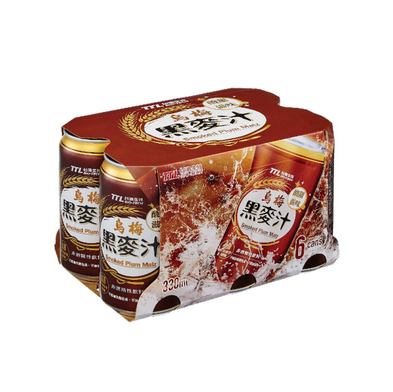 【台酒】全素烏梅黑麥汁（六罐裝）
