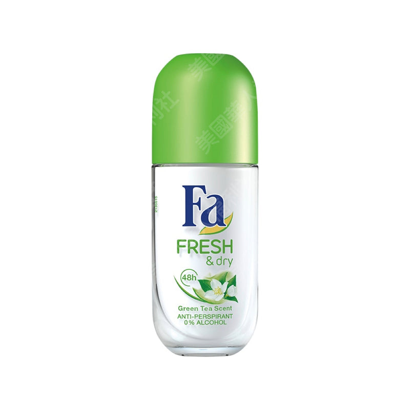 台灣好評！德國進口【FA】止汗爽身露：綠茶清新滾珠瓶 50ml