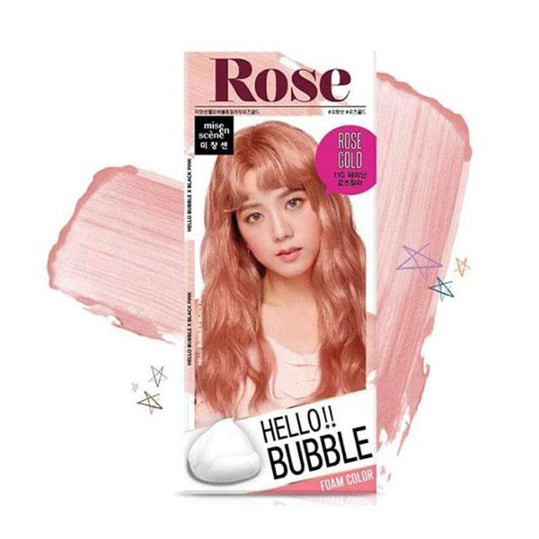 ◉ 一個人也能完成的居家染髮 ◉【韓國 Mise-en-scene】HELLO BUBBLE 泡沫染髮劑 11RG Rose Gold 玫瑰金 ◉