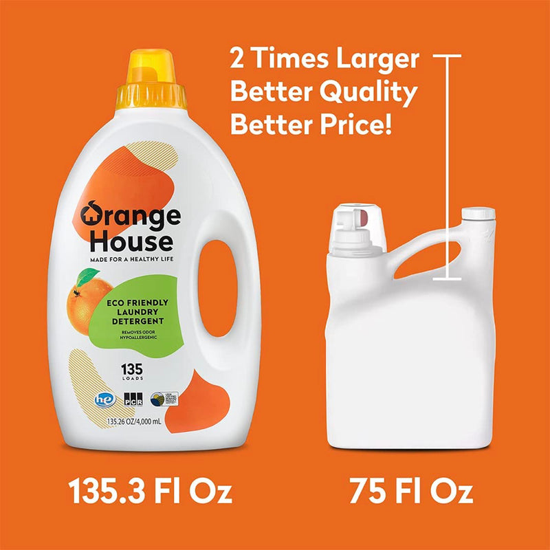 【橘子工坊】天然濃縮洗淨病毒酵素洗衣精 Liquid Laundry Detergent 4000ml x3pcs