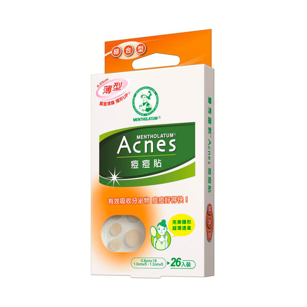 【曼秀雷敦】Acnes 痘痘貼（滅菌）0.02cm 超薄綜合型 26入/ 盒