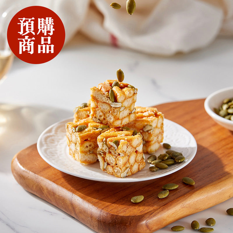 ◉ 預購商品 ◉ 奶油酥餅的故鄉【台中裕珍馨】◉ 非油炸沙其瑪 南瓜子 20入/ 袋 ◉（每月 20 日結單，下月 15 日開始出貨）